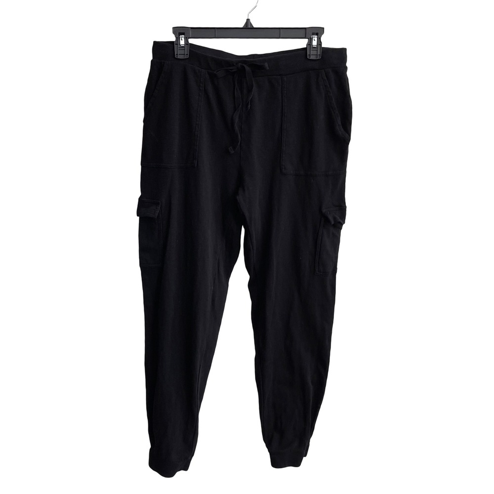 Bobi Los‎ Angeles Black Cotton Slub Cargo Jogger Pants Mens Medium RN159885